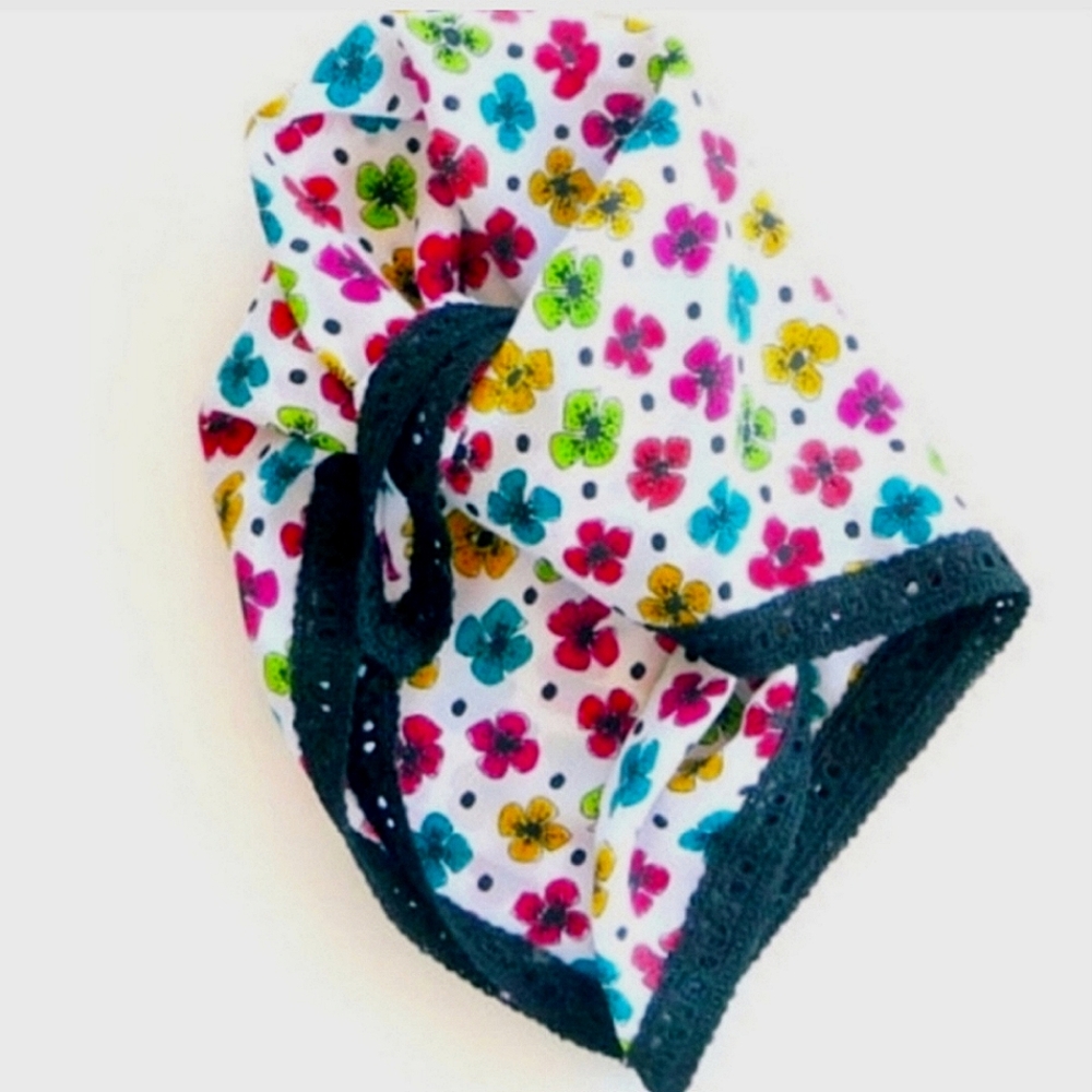 Floral Vintage LouLou de la Falaise Square Scarf Tres Chic Parisienne Mod Hip